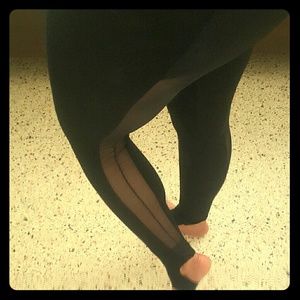 BCBG black stirrup leggings